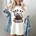 Bad At People Ferret Introvert Saying Slogan Tee Women's Comfort Colors T-Shirt Ivory