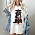 Bernese Mountain Dog Graduation Cap Graduate Training School For Men Women Girls Kids Women's Comfort Colors T-Shirt Ivory