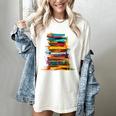 Books Painting Colorful Art Abstract Graphic Books Women's Comfort Colors T-Shirt Ivory