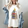 Bookworm Cockatiel Bird Reading Books Drinking Coffee Lover Women's Comfort Colors T-Shirt Ivory