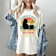 Cats Coffee & 3 People Tee Cute Font Introvert Humor Women's Comfort Colors T-Shirt Ivory
