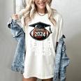 Class Of 2024 Graduation Senior Football Mom 2024 Women's Comfort Colors T-Shirt Ivory