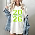 Class Of 2026 Graduation Varsity Lime Green Letters Women's Comfort Colors T-Shirt Ivory