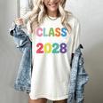 Class Of 2028 Colorful Graduation Women's Comfort Colors T-Shirt Ivory