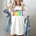 Class Of 2031 Pre-K -12th Grade Hand Prints Space Graduation Women's Comfort Colors T-Shirt Ivory