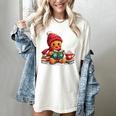 Cozy Gingerbread Christmas Reading Book Xmas Snowflakes Fall Women's Comfort Colors T-Shirt Ivory