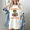 Cute Halloween Teacher Librarian Frankenstein Reading Books Women's Comfort Colors T-Shirt Ivory