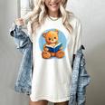 Cute Teddy Bear Reading Book Fun Women's Comfort Colors T-Shirt Ivory