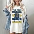 DC Comics Graduation Batman The Grad Power Stance Women's Comfort Colors T-Shirt Ivory