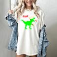 Dinosaur Rawr Diploma Grad Graduate Graduation Women's Comfort Colors T-Shirt Ivory