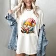 Easily Distracted By Books And Gnomes Book Reading Gnome Women's Comfort Colors T-Shirt Ivory