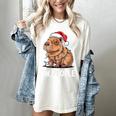 Ew People Capybara Christmas Lights Introvert Humor Women's Comfort Colors T-Shirt Ivory