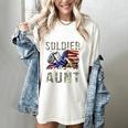 My Favorite Soldier Calls Me Aunt US Army Graduation Aunt Women's Comfort Colors T-Shirt Ivory