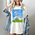 Frutiger Aero Aesthetic Tech Cherry Blossom Fishes Bubbles Women's Comfort Colors T-Shirt Ivory