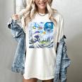 Frutiger Aero Aesthetic Tech Great Wave Of Kanagawa Fishes Women's Comfort Colors T-Shirt Ivory Frutiger Aero Aesthetic Tech Great Wave Of Kanagawa Fishes Women's Comfort Colors T-Shirt Ivory