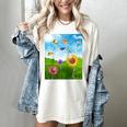 Frutiger Aero Aesthetic Tech Scenery Fishes Sunflower Raglan Baseball Tee Women's Comfort Colors T-Shirt Ivory Frutiger Aero Aesthetic Tech Scenery Fishes Sunflower Raglan Baseball Tee Women's Comfort Colors T-Shirt Ivory