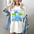 Frutiger Aero Aesthetic Tech Water Fishes Monitor Screen Women's Comfort Colors T-Shirt Ivory Frutiger Aero Aesthetic Tech Water Fishes Monitor Screen Women's Comfort Colors T-Shirt Ivory