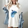 Frutiger Aero Splashy Dolphin Y2k Aesthetic Graphic Premium Women's Comfort Colors T-Shirt Ivory