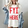 Fyi Introvert Here Raglan Baseball Tee Women's Comfort Colors T-Shirt Ivory