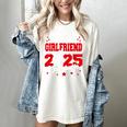Girlfriend Of a 2025 Graduate Prom Graduation 25 VolleyBall Women's Comfort Colors T-Shirt Ivory
