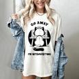 Go Away I'm Introverting Cat With Coffee Women's Comfort Colors T-Shirt Ivory