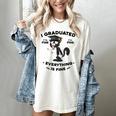 I Graduated Graduate Class 2025 Cat Graduation Women's Comfort Colors T-Shirt Ivory