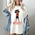 Graduation Woman Tshirt Black Melanin Masters Degree Women's Comfort Colors T-Shirt Ivory
