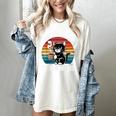 Hang On Let Me Overthink Cat Coffee Retro Introvert Women's Comfort Colors T-Shirt Ivory
