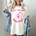 My Hero Is Now My Angel In Memory Of My Niece Breast Cancer Women's Comfort Colors T-Shirt Ivory My Hero Is Now My Angel In Memory Of My Niece Breast Cancer Women's Comfort Colors T-Shirt Ivory