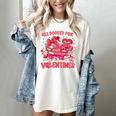 HUGvyn All Booked For Valentines Teacher Book Reading Heart Women's Comfort Colors T-Shirt Ivory