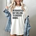 Introverted Bookworm Books Introvert Women's Comfort Colors T-Shirt Ivory