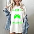 Kids 1st Grade Level Unlocked Back To School Gamer Graduation Women's Comfort Colors T-Shirt Ivory