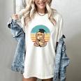 Kids Pre-K Graduate Sloth Cap And Gown Cute Preschool Graduation Women's Comfort Colors T-Shirt Ivory