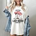 This Is My Last Rodeo Senior 2026 Cowgirl Graduation Women's Comfort Colors T-Shirt Ivory