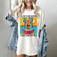 Love Reading And Giraffes Cute Giraffe Reading Book Lovers Women's Comfort Colors T-Shirt Ivory