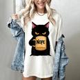 Nope Coffee Cat – Introvert Humor Monday Kitty Women's Comfort Colors T-Shirt Ivory