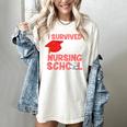 Nurse Survived Nursing School Graduation Women's Comfort Colors T-Shirt Ivory
