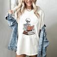 One More Chapter Skeleton Reading Books Lovers Readers Women's Comfort Colors T-Shirt Ivory