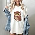 I Like Owls And Maybe 3 People Introvert Humor Casual Women's Comfort Colors T-Shirt Ivory