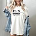 PhD In Progress Graduation Progress Bar Shirt Women's Comfort Colors T-Shirt Ivory