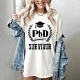 PHD Survivor T-Shirt Graduation Student Teacher For Men Women Kids Women's Comfort Colors T-Shirt Ivory