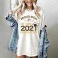 Proud Mom Of Two 2021 Graduates Twin Mama Graduation Leopard Women's Comfort Colors T-Shirt Ivory