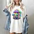 Psychedelic Alien Mushroom Nostalgia Groovy Vibe Hippie Women's Comfort Colors T-Shirt Ivory