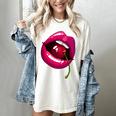 Rainbow Lips With a Cherry In The Mouth 80s Nostalgia Premium Tri-Blend Women's Comfort Colors T-Shirt Ivory Rainbow Lips With a Cherry In The Mouth 80s Nostalgia Premium Tri-Blend Women's Comfort Colors T-Shirt Ivory