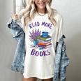 Read More Books Floral Book Reader Art Reading Lover Quote Women's Comfort Colors T-Shirt Ivory