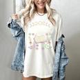 Well Read Woman Literature Quote Celestial Book Floral Women's Comfort Colors T-Shirt Ivory