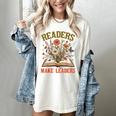 Reading Squad Book Lover Bookish Floral Readers Make Leaders Women's Comfort Colors T-Shirt Ivory Reading Squad Book Lover Bookish Floral Readers Make Leaders Women's Comfort Colors T-Shirt Ivory