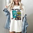 Respect Elders Cellphone Pushing Books In a Wheelchair Women's Comfort Colors T-Shirt Ivory