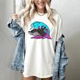 Retro 80s Shark Whale Diving Nostalgia Shark Party Women's Comfort Colors T-Shirt Ivory