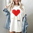 Retro Gamer 1 Life Pixel Heart – 8-Bit Gaming Nostalgia Women's Comfort Colors T-Shirt Ivory